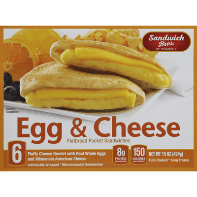 Sandwich Bros. Sandwiches, Flatbread Pocket, Egg & Cheese