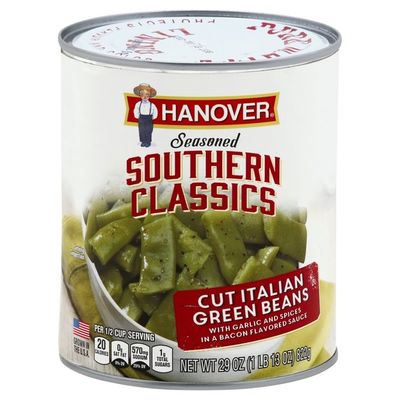 Hanover Green Beans, Cut Italian, Seasoned Southern Classics
