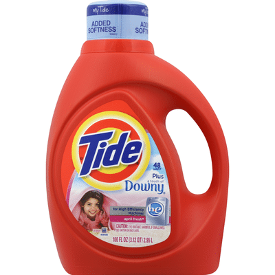 Tide Detergent, Plus a Touch of Downy, HE, April Fresh