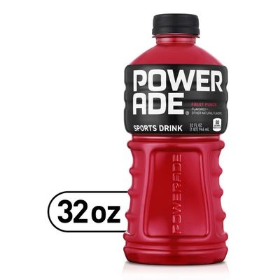 Powerade Fruit Punch, Ion4 Electrolyte Enhanced Fruit Flavored Sports Drink W/ Vitamins B3, B6, And B12, Replenish Sodium, Calcium, Potassium, Magnesium
