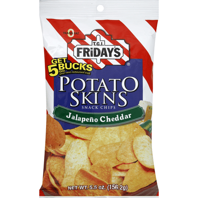 T G I Friday S Snack Chips Potato Skins Jalapeno Cheddar 5 5 Oz Instacart