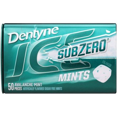 Dentyne Sub Zero Avalanche Mint Sugar Free Mints