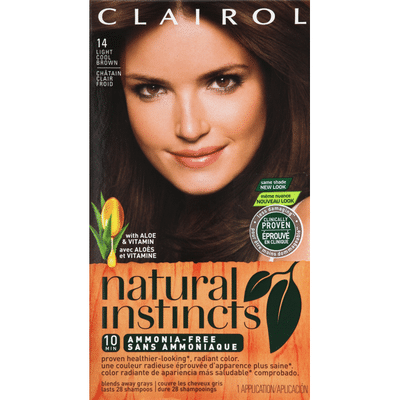 Clairol Natural Instincts Non-Permanent Color, Light Cool Brown 14 ...