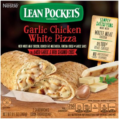 LEAN POCKETS Garlic Chicken White Pizza Frozen Sandwiches