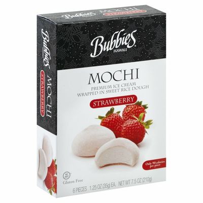 Bubbies Strawberry Mochi Premium Ice Cream