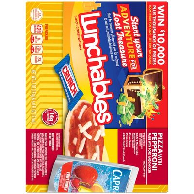 Lunchables Pizza with Pepperoni Meal Kit with Capri Sun Fruit Punch Drink & Crunch Candy Bar