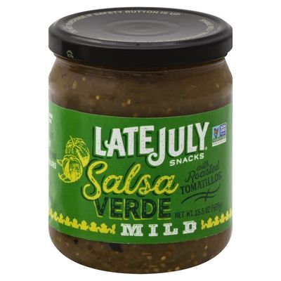 Late July Salsa Verde, with Roasted Tomatillos, Mild