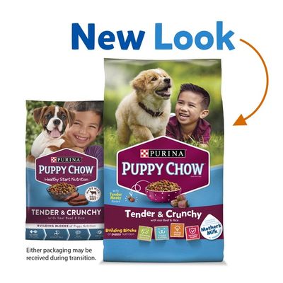 Purina Puppy Chow High Protein Dry Puppy Food, Tender & Crunchy With Real Beef