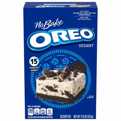 Jell-O Oreo Dessert Kit with Filling Mix, Crust Mix & Cookie Pieces