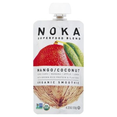 Noka Organic Superfood Fruit Smoothie Pouch, Mango Coconut