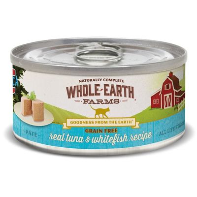 Whole Earth Farms Grain Free Real Tuna & Whitefish Recipe Natural Food For Cats With Added Vitamins + Minerals