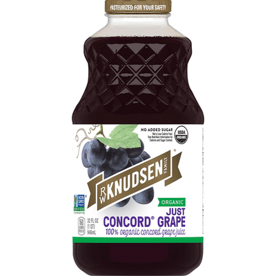 RW Knudsen 100% Juice, Organic, Grape, Just Concord