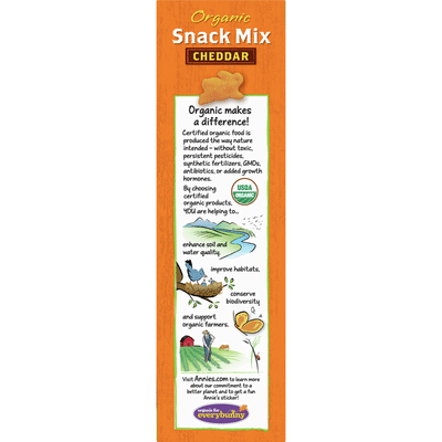 Annie's Organic Assorted Crackers and Pretzels Cheddar Snack Mix