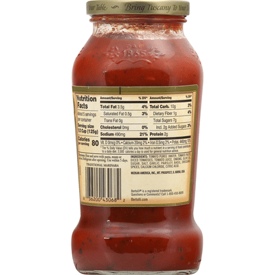 Bertolli Sauce, Traditional Marinara