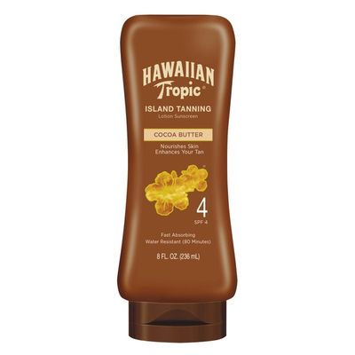 Hawaiian Tropic Tanning Lotion Sunscreen SPF 4