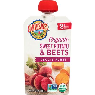 Earth's Best Stage 2 Sweet Potato & Beets Organic Veggie Puree