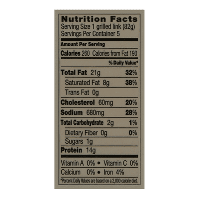 Johnsonville Sausage Original Holiday Promo Brats