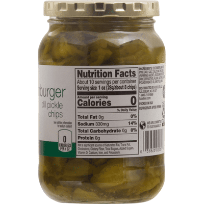 Food Lion Pickle Chips, Dill, Hamburger