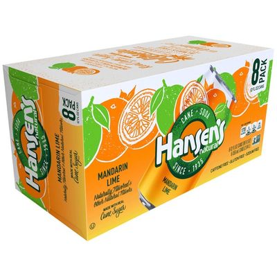 Hansen's Natural Mandarin Lime Soda Flavored Soft Drink