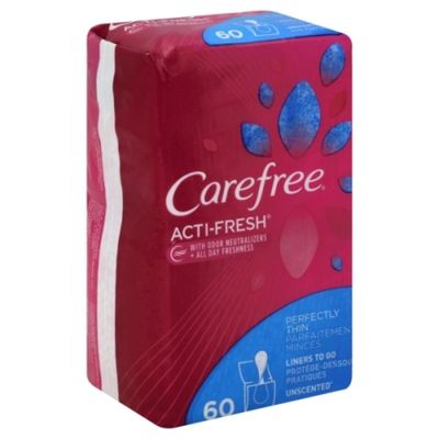 CAREFREE Acti-Fresh Thin Pantiliners To Go, Unscented