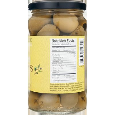 Divina Olives, Organic, Green, Pitted