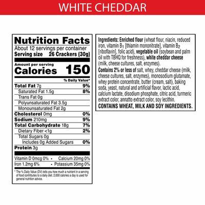 Cheez-It Cheese Crackers, Baked Snack Crackers, Office and Kids Snacks, White Cheddar