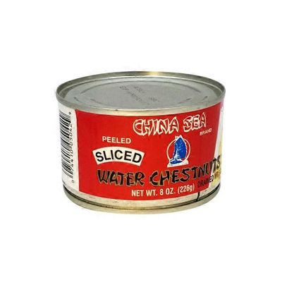China Sea Water Chestnuts, Peeled, Sliced