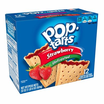 Kellogg's Pop-Tarts Breakfast Toaster Pastries, Unfrosted Strawberry