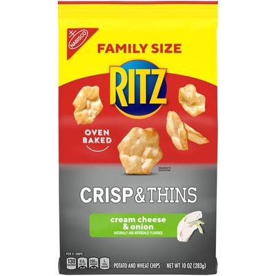 Ritz Crisp & Thins Cream Cheese & Onion Chips