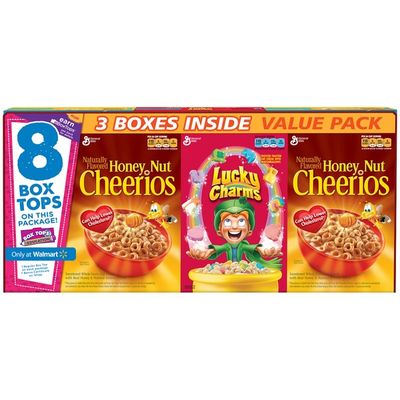 General Mills Honey Nut Cheerios/Lucky Charms Variety Pack Cereal