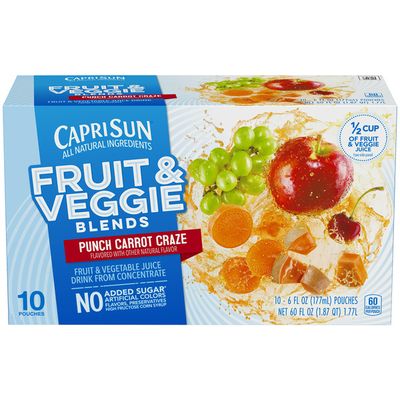 Capri Sun Fruit & Veggie Blends Punch Carrot Craze Juice Drink