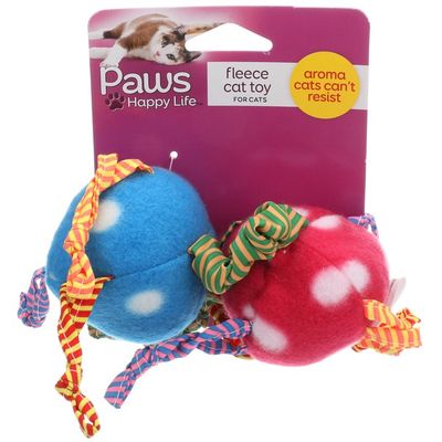 Paws Happy Life Fleece Balls with Catnip Cat Toys