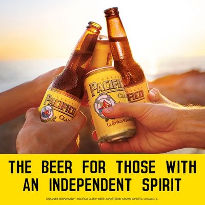 Pacifico Clara Mexican Lager Beer Bottles