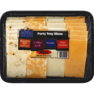 Great Lakes Cheese Party Tray Slices, Variety