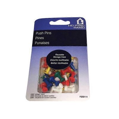 Helping Hand Push Pins Assorted Colors