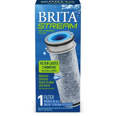 Brita Stream Water Filter, Stream Pitcher Replacement Water Filter, BPA Free