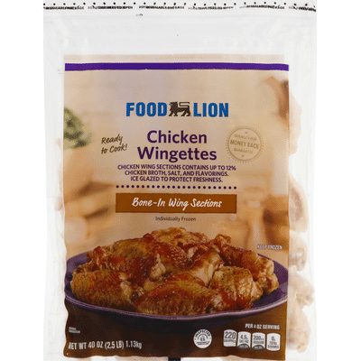 Food Lion Chicken Wingettes (40 oz) - Instacart