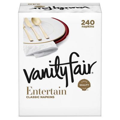 Vanity Fair Entertain Napkins, 240 3-Ply Paper Napkins