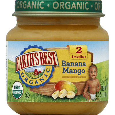 Earth's Best Stage 2 Banana Mango Organic Baby Food