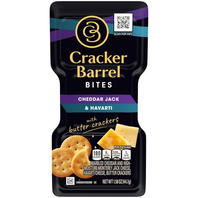 Cracker Barrel Cheddar Jack & Havarti Cheeses with Butter Crackers