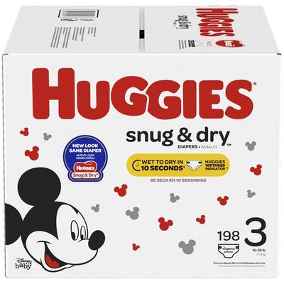 Size 4 66 Count HUGGIES Snug /& Dry Diapers Packaging May Vary