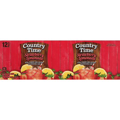 Country Time Lemonade, Strawberry, 12 Pack