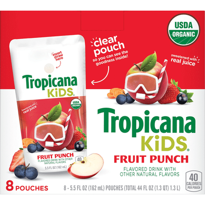 Tropicana Kids Frut Pnch 5.5FlOz8Pk