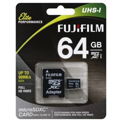 Fujifilm MicroSDXC Card, UHS-I, 64 gb