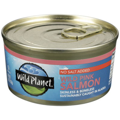 Wild Planet Salmon, No Salt Added, Wild Pink