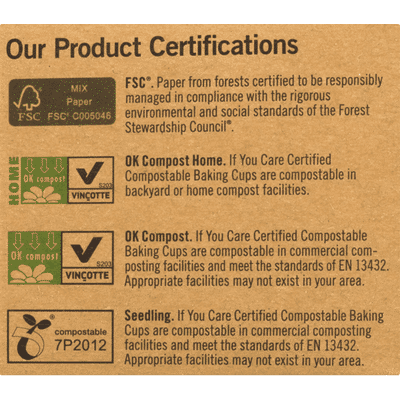 If You Care Certified Compostable Large Baking Cups