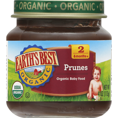 Earth's Best Baby Food, Organic, Prunes, 2 (6 Months+)