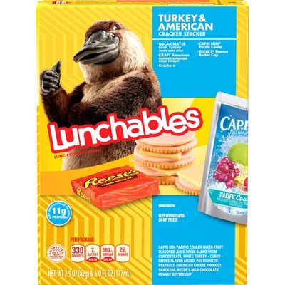Lunchables Turkey & American Cheese Cracker Stackers Meal Kit with Capri Sun Pacific Cooler Drink & Reese's Peanut Butter Cup