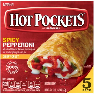 Hot Pockets Spicy Pepperoni Frozen Sandwiches