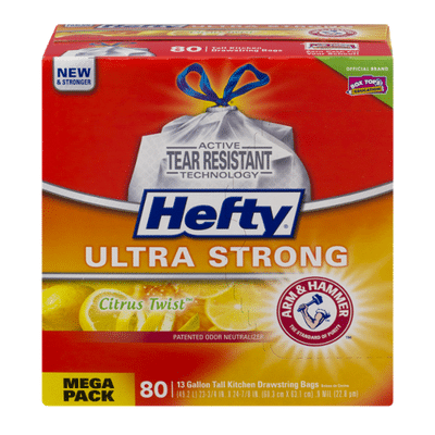 Hefty Ultra Strong Citrus Twist Drawstring Bags